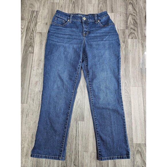 (3/$35) Style & Co Jeans Womens 4 Blue Curvy Capri Stretch Denim Casual Mid Rise - Picture 1 of 12
